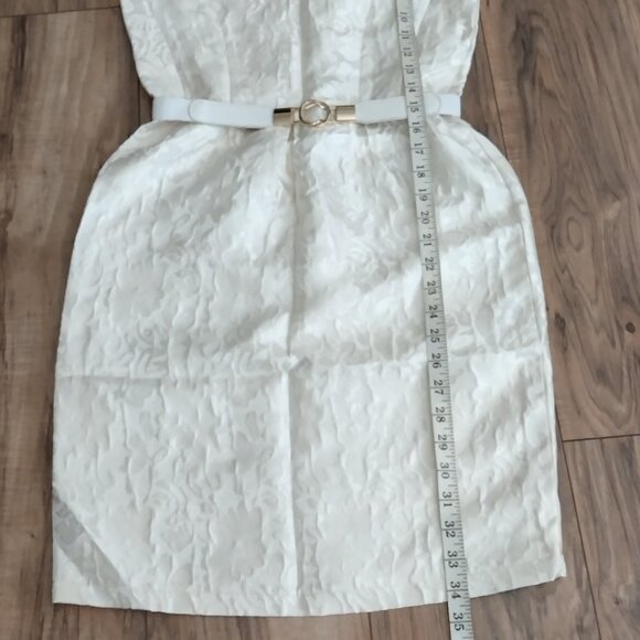 Rachael G. Beige Printed Dress, Size M - Picture 6 of 16